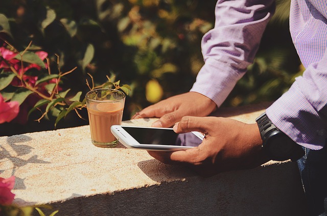 a person using mobile phone 